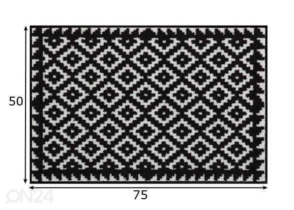 Ковер Tabuk Black & White 50x75 cm размеры