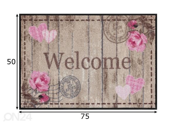 Ковер Welcome Roses 50x75 cm размеры