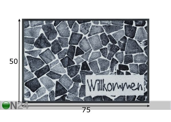 Ковер Willkommen Stones 50x75 cm размеры