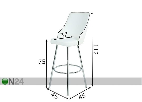 Комплект барных стульев Antonia 2 шт размеры