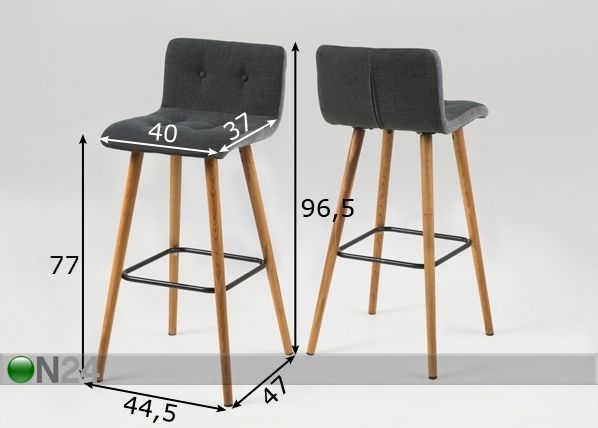 Комплект барных стульев Frida 2 шт размеры