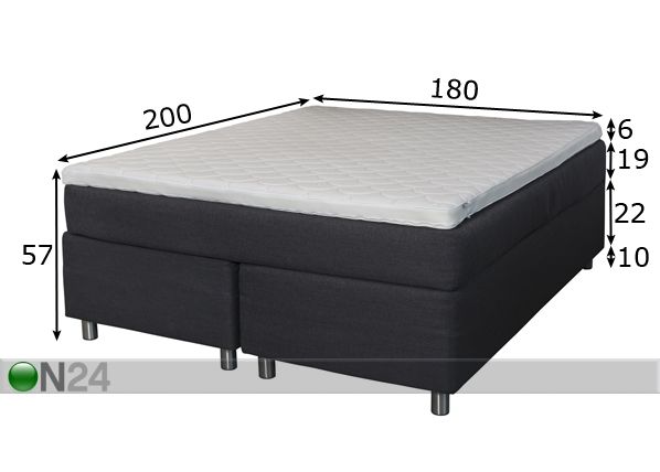 Комплект кровати Hypnos Amor 180x200 cm размеры