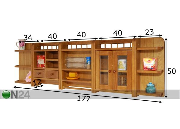 Комплект кухонных полок размеры