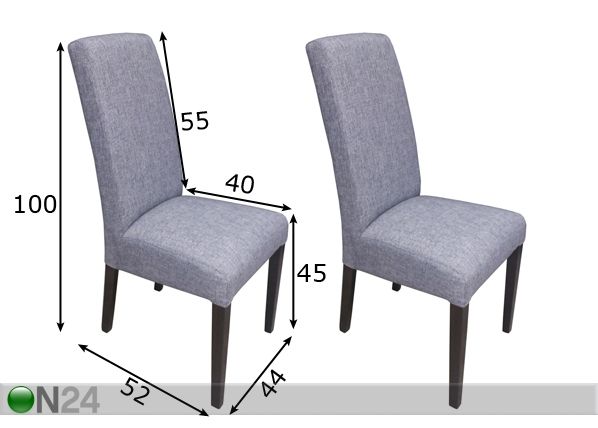Комплект стульев Adria Lux размеры
