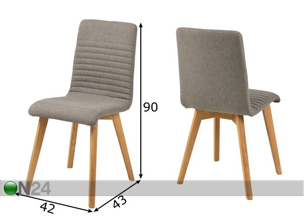 Комплект стульев Arosa, 2 шт размеры