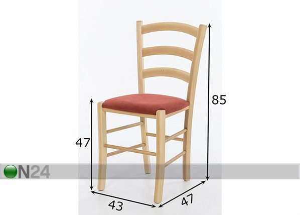 Комплект стульев Bari I 2 шт размеры