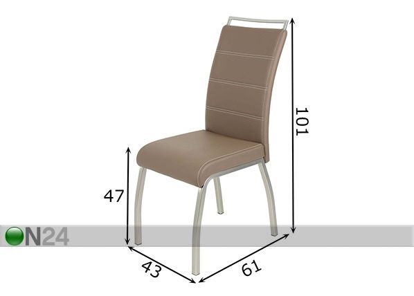 Комплект стульев Bella IV 2 шт размеры