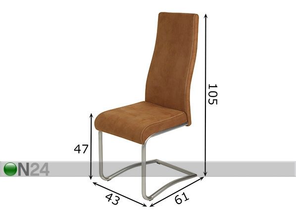 Комплект стульев Bella V 2 шт размеры