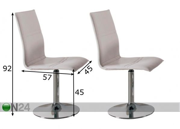 Комплект стульев Borba-T, 2 шт размеры