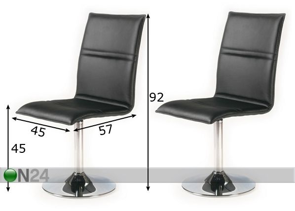 Комплект стульев Borba-T, 2 шт размеры