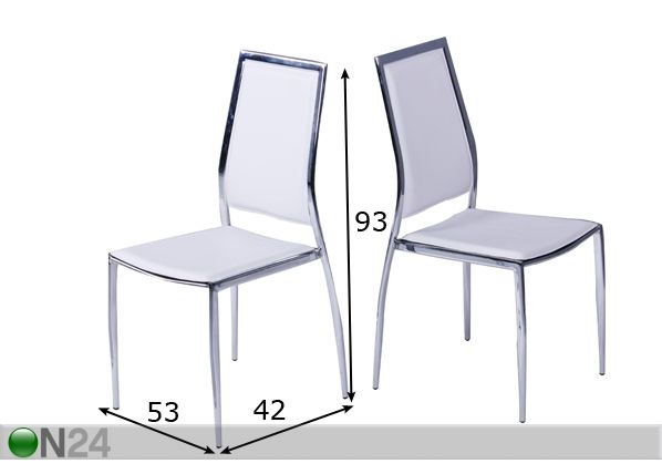 Комплект стульев Bosse, 4 шт размеры