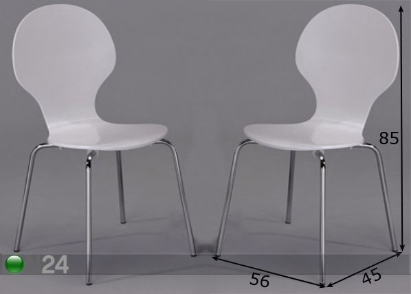 Комплект стульев Bundy, 2 шт размеры