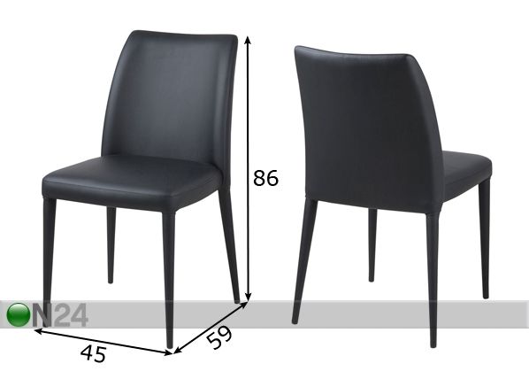 Комплект стульев Callie, 2 шт размеры