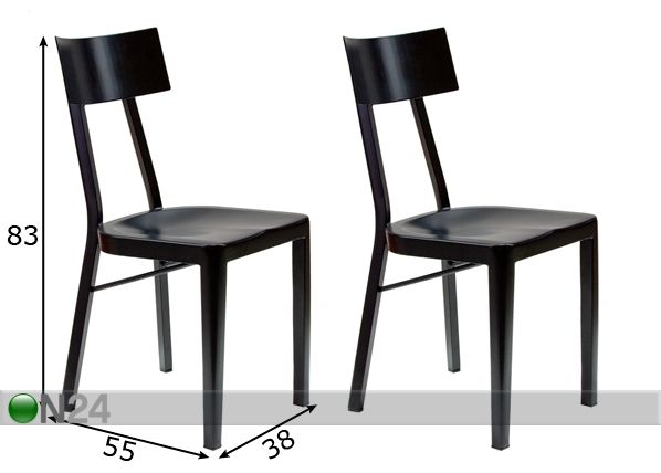 Комплект стульев Dina 2 шт размеры