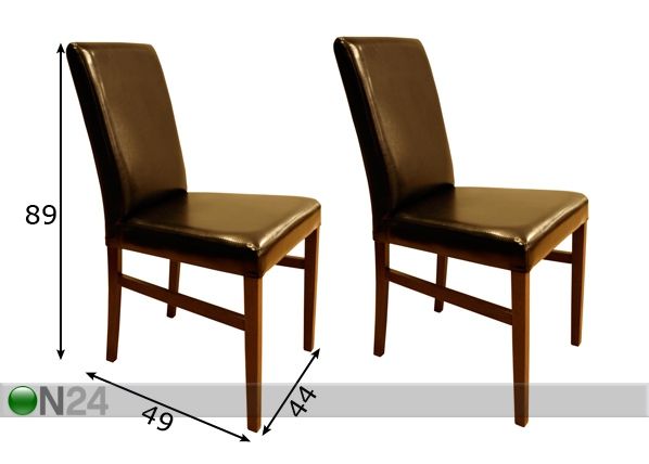 Комплект стульев Edita размеры