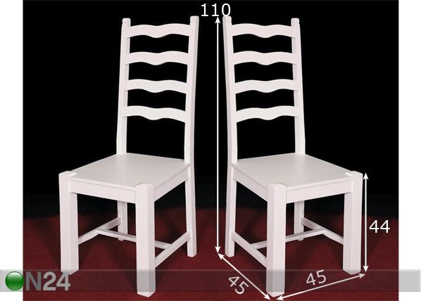 Комплект стульев Emilia, 2 шт размеры
