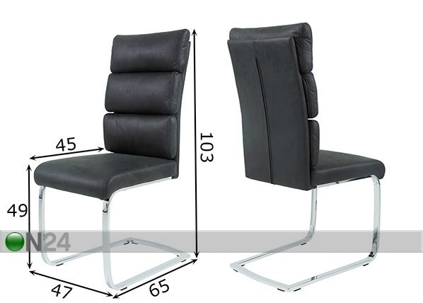 Комплект стульев Emilia I, 2 шт размеры