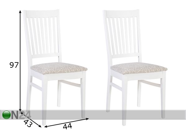 Комплект стульев Emma-1, 2 шт размеры