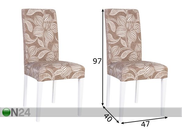 Комплект стульев Emma-2, 2 шт размеры