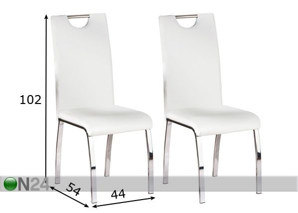 Комплект стульев Georgia, 2 шт размеры