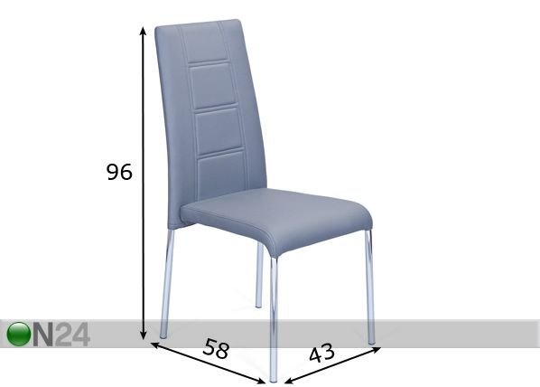 Комплект стульев Iowa, 4 шт размеры