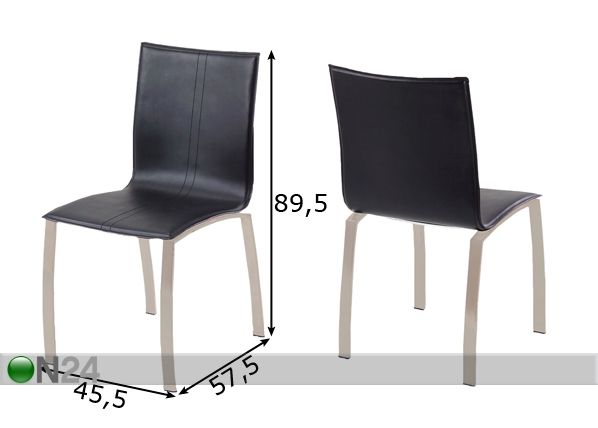 Комплект стульев Jeanet 2 шт размеры