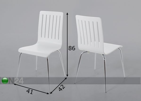 Комплект стульев Kasa 6 шт размеры