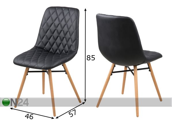 Комплект стульев Lif, 2 шт размеры