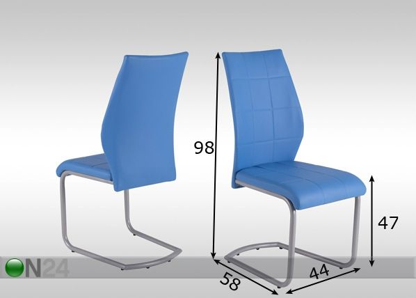 Комплект стульев Lukas, 4 шт размеры