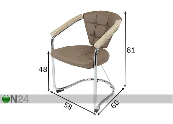 Комплект стульев Maren 4 шт размеры