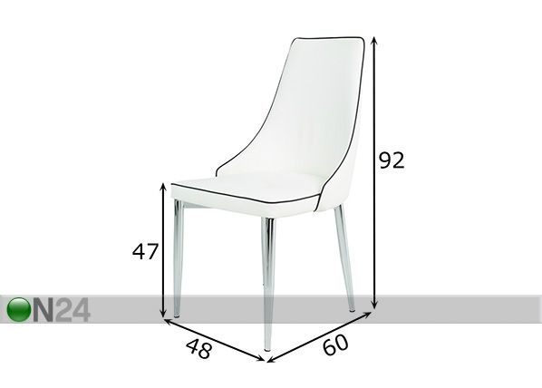 Комплект стульев Marta 2 шт размеры