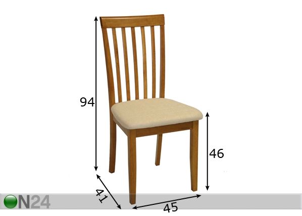 Комплект стульев Mix & Match, 4 шт размеры