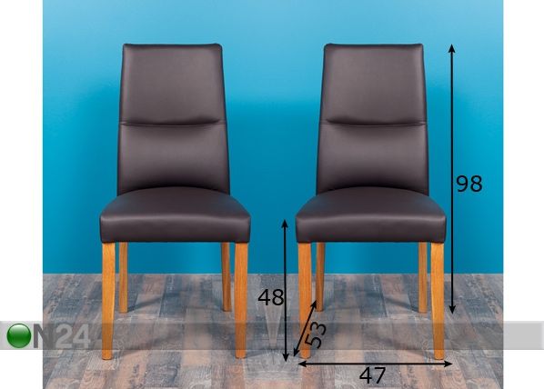 Комплект стульев Paola, 2 шт размеры