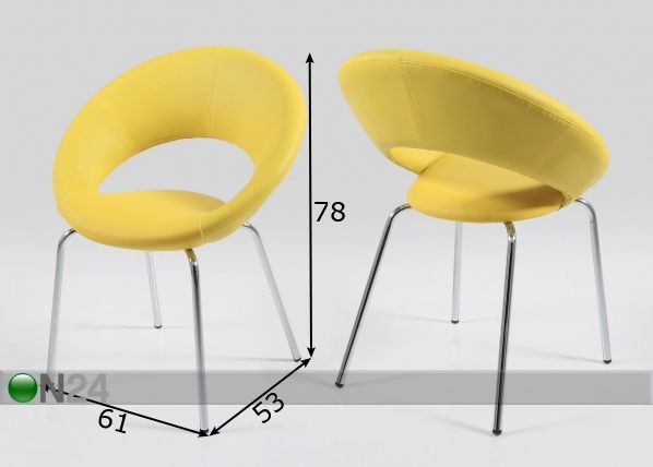 Комплект стульев Plump 2 шт размеры