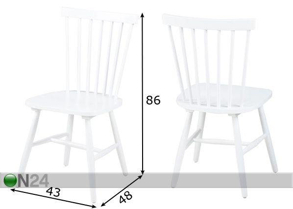 Комплект стульев Riano, 2 шт размеры