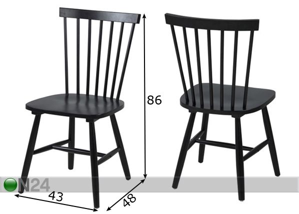 Комплект стульев Riano, 2 шт размеры
