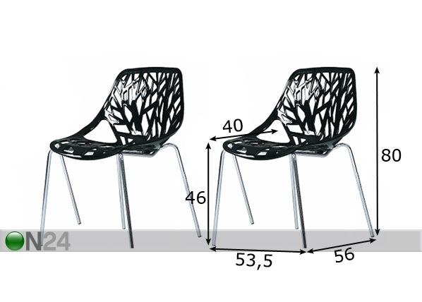 Комплект стульев Susi, 2 шт размеры