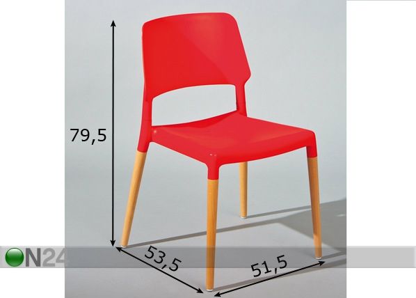 Комплект стульев Tilde, 4 шт размеры