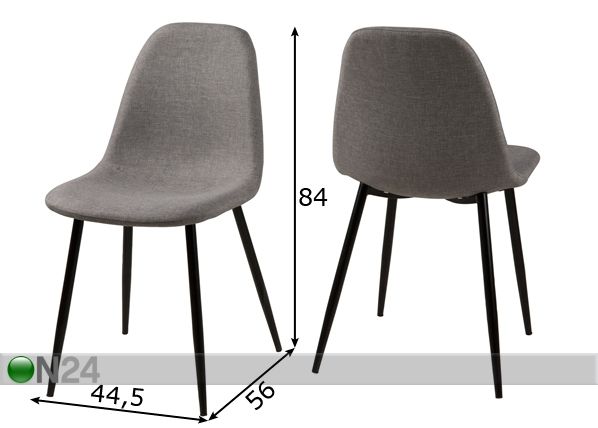 Комплект стульев Wilma, 4 шт размеры