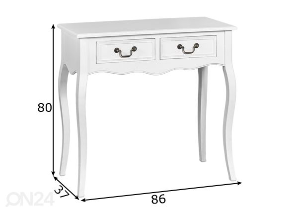 Консольный стол Romantic размеры