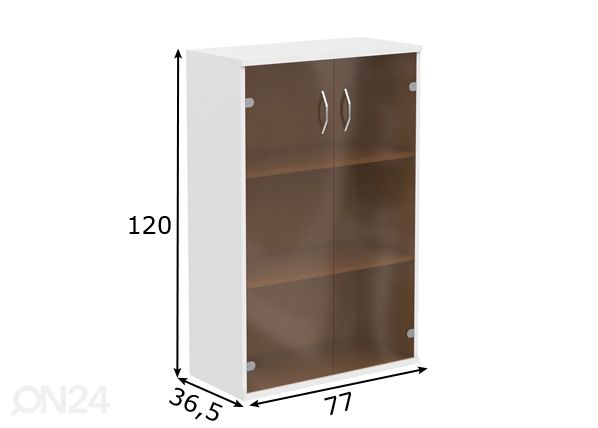 Конторский шкаф / шкаф-витрина Imago размеры