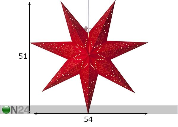 Красная звезда Sensy 51 см размеры