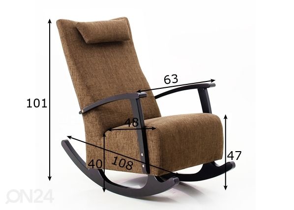 Кресло-качалка Jazz размеры