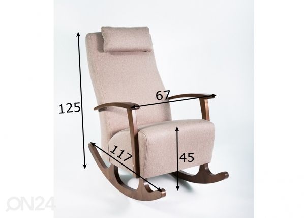 Кресло-качалка Mira 1 размеры