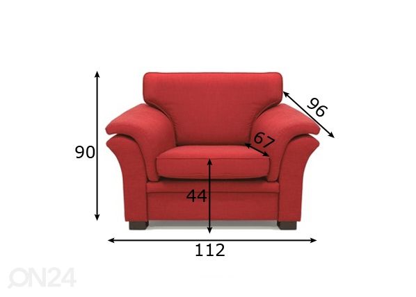 Кресло Dallas размеры
