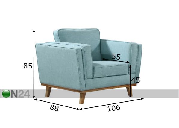 Кресло Guatemala размеры