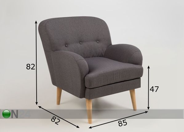 Кресло Hobart размеры