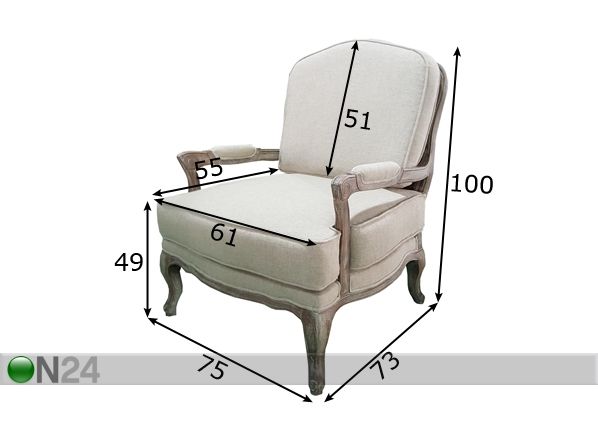Кресло Juliet размеры