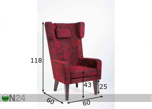 Кресло King размеры