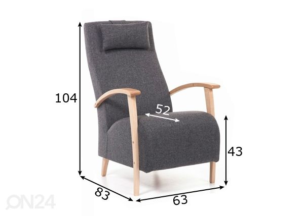 Кресло Wiivi размеры